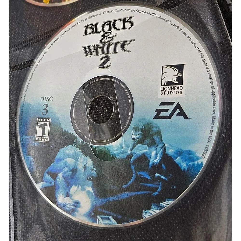 Black & White 2 PC Game 2005 Lot 4 Discs No Case Tested